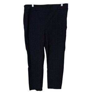 Talbots Womens Black/Gray Houndstooth Chatham Ankle Pants Size 16 Stretch